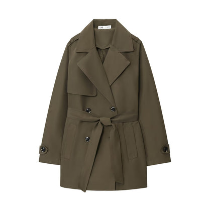 Autumn Hydrophobic Imitation Wind Double Breasted Coats