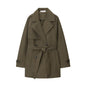 Autumn Hydrophobic Imitation Wind Double Breasted Coats