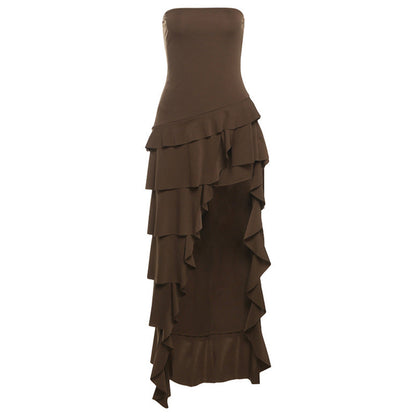 Women's Summer Irregular Cinched Slim Fit Graceful Fashionable Casual Dresses