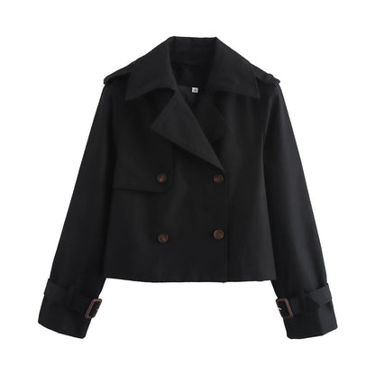 Women's Fashion Lapel Double Breasted Trench Coats