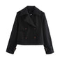 Women's Fashion Lapel Double Breasted Trench Coats