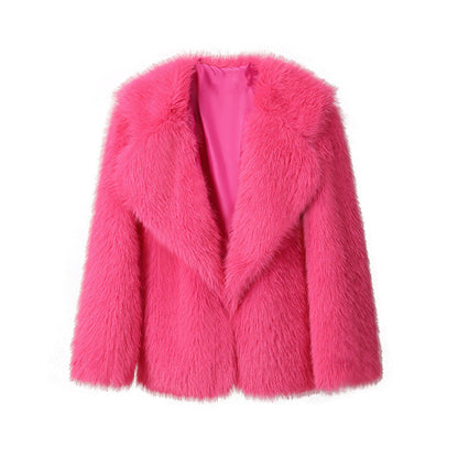 Women's Leather Fur Faux Loose Korean Style Coats