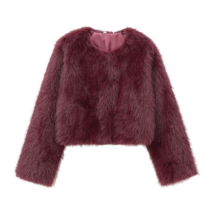 Women's Graceful Winter Artificial Fur Effect Coats
