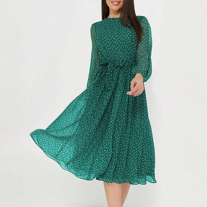 Women's Casual Holiday Broken Point Long Sleeve Dresses