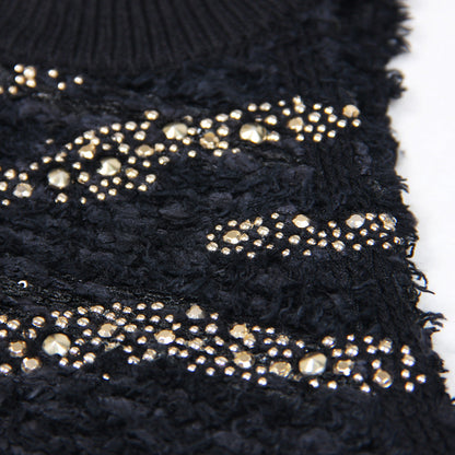Summer Rhinestone Black Temperament Commute High Suits