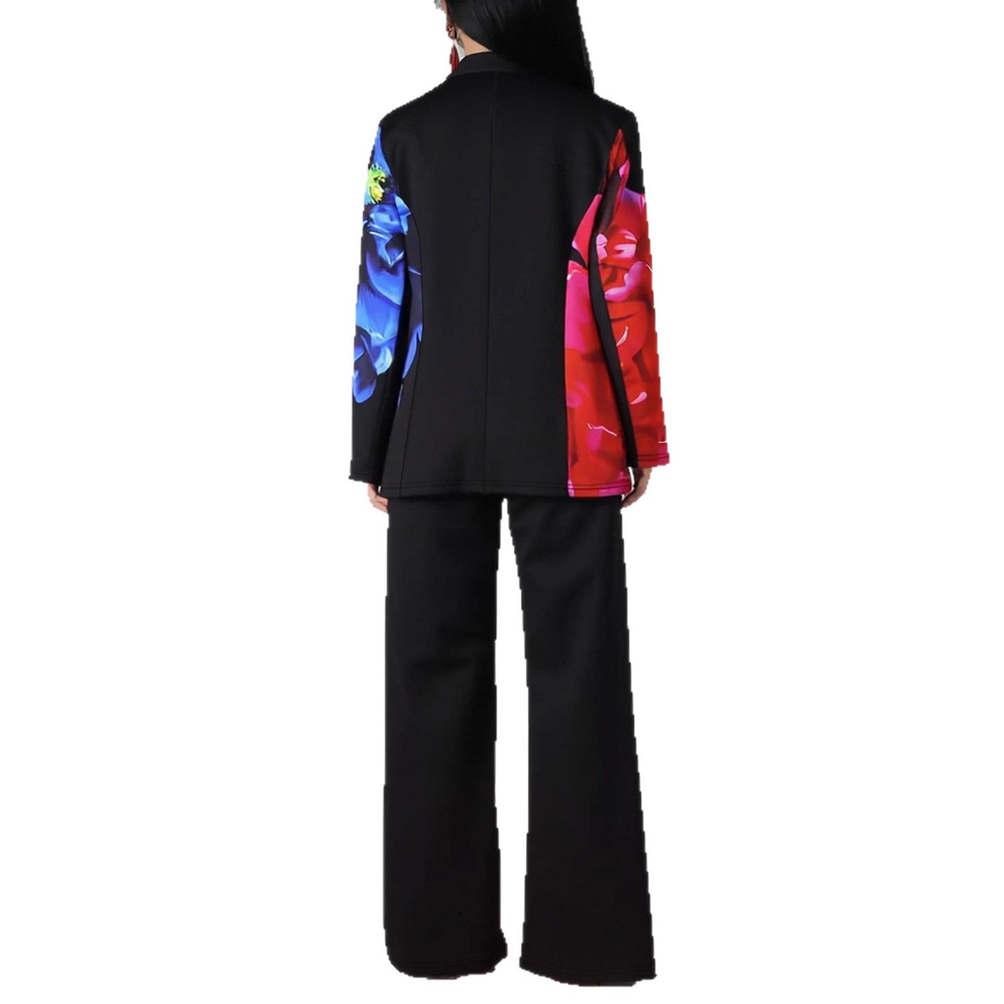 Women's Single Button Placket Casual Two-piece Set Suits