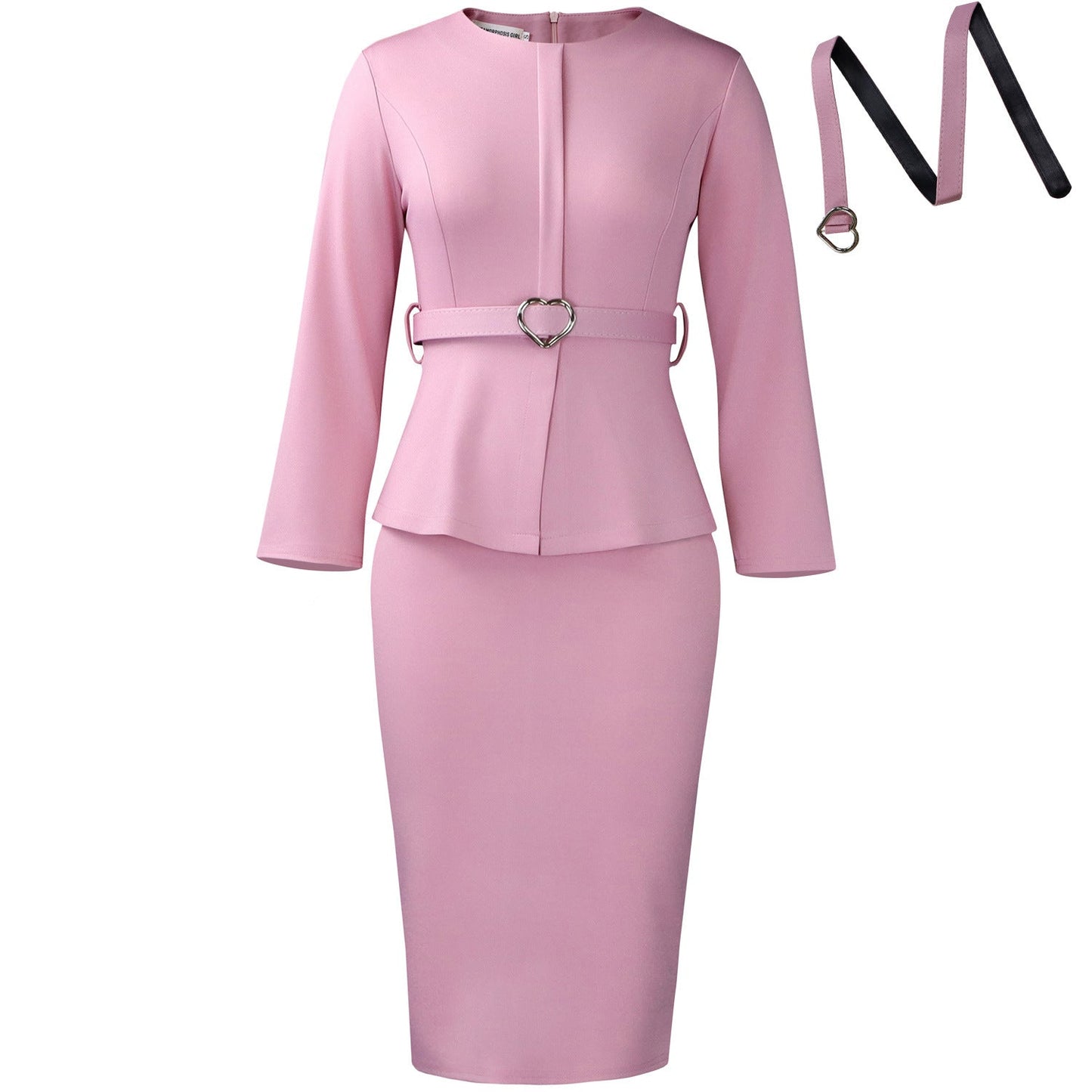 Women's Fashion Round Neck Temperament Ol Pencil Dresses