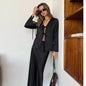 Women's Elegant Long Two-piece Spring Satin Suits