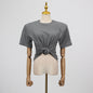 Women's Summer Fashion Round Neck Solid Color Minimalist Blouses