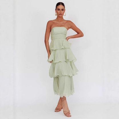 Women's Fishbone Sexy Fashion Tube Backless Cake Dresses