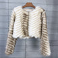 Women's Dyed Pointed Jacquard Faux Fox Imitation Coats