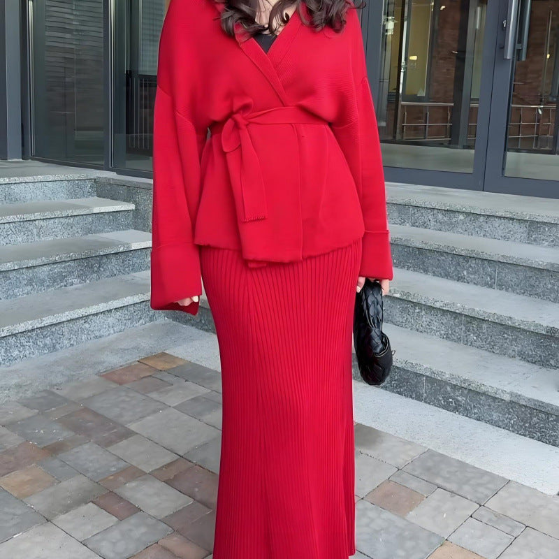Wide Sleeve Temperament High Waist Half-length Suits
