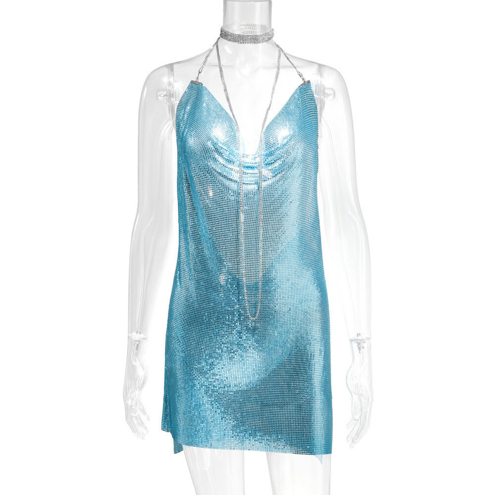 Women's Metal Sequins Sexy Sweet Spicy Style Dress Dresses