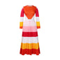 Autumn Pleated Print Contrast Color Long Sleeve Fashion Suits