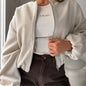 Women's Round Neck Lantern Sleeve Fashion Casual Jackets