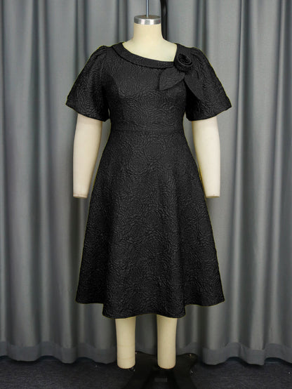 Sleeve High Waist Dress Party Commuter Dresses