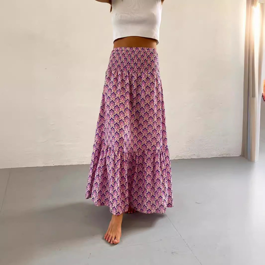 Women's Versatile With Pleated Big Hem Skirts