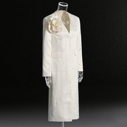 Style Design Windbreaker Three-dimensional Flower Patchwork Coats