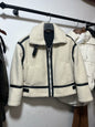 Lamb Wool Female Motorcycle Fur Integrated Coats