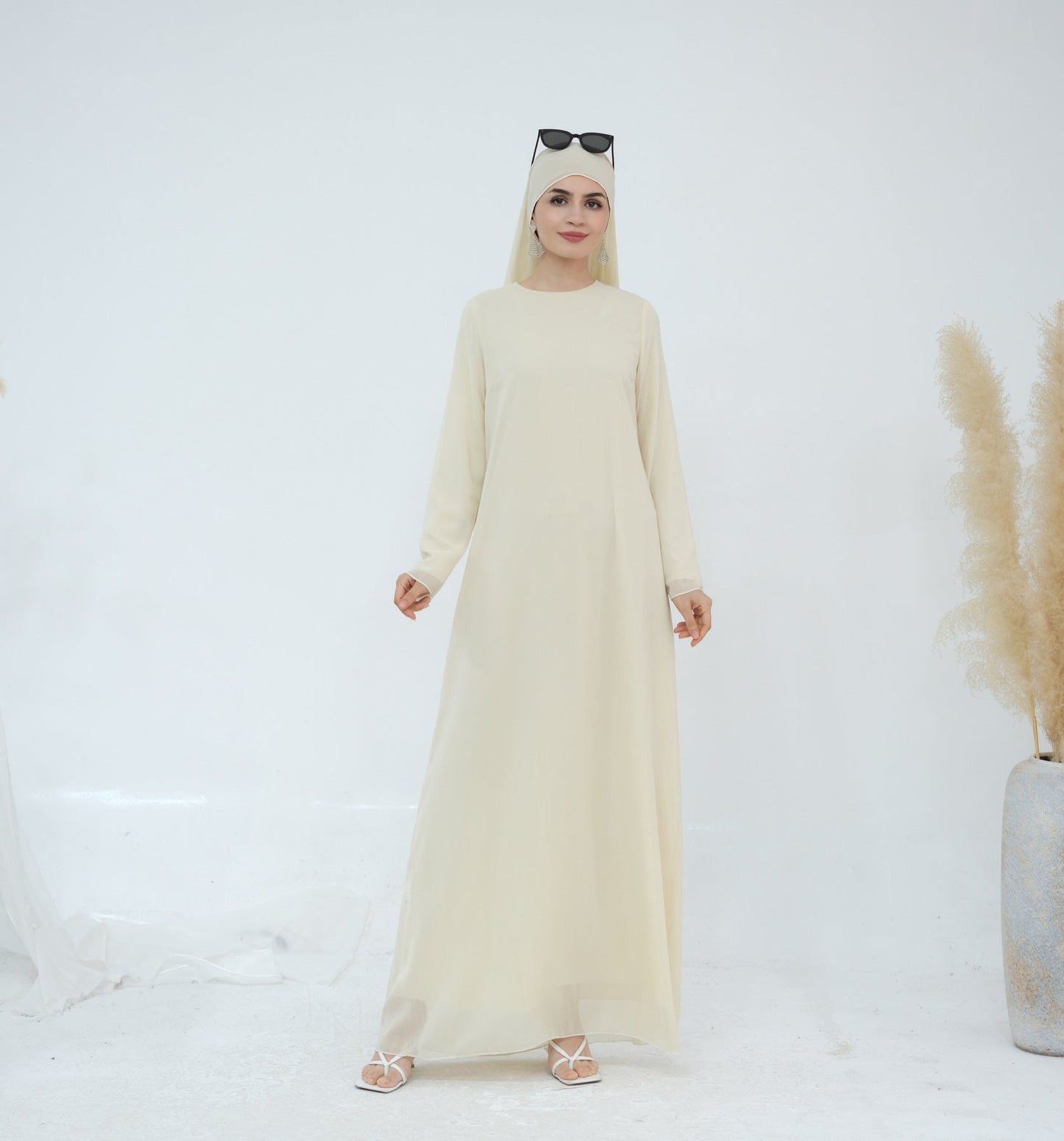 Turkey Encounter Elegant Chiffon Wrinkle Two-piece Dresses