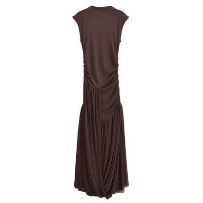 Women's Spring Street Fashion Silk Net Stitching Dresses