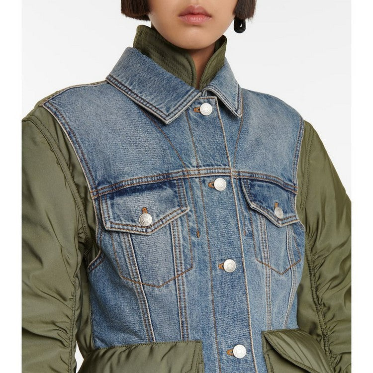 Design Sense Loose Color Matching Denim Coats