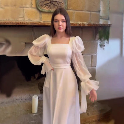 Women's The Knee Spring French Fairy Mori Dresses