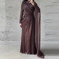 Women's Elegant Irregular Pleated Slim Green Dress Dresses