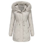 Women's Clothes Detachable Hat Wool Warm Parka Removable Coats