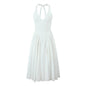 Halter Long Dress Summer Sexy Backless Deep Dresses