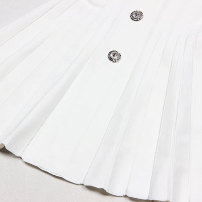 Women's Version Summer Fashion Quality Knitted Lapel Slim Slimming Dresses