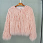 Women's Imitation Crew Neck Korean Style Solid Color Coats