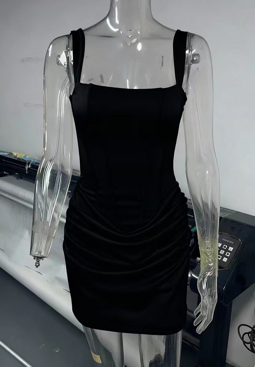 Graceful Tube Shoulder Strap Hot Dress Shorts