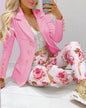Fashion Printed Long Sleeve Casual Small Suits