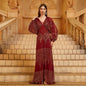 Women's French Style Long Dress Sleeve Sequined Dresses