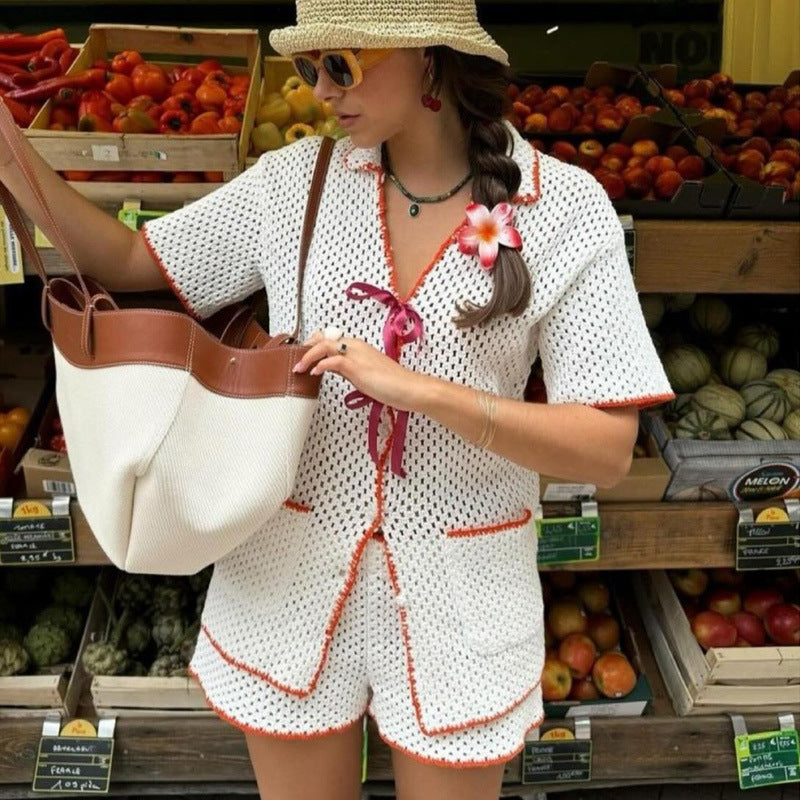 Classy Beach Style Fashion Ladies Knitting Suits