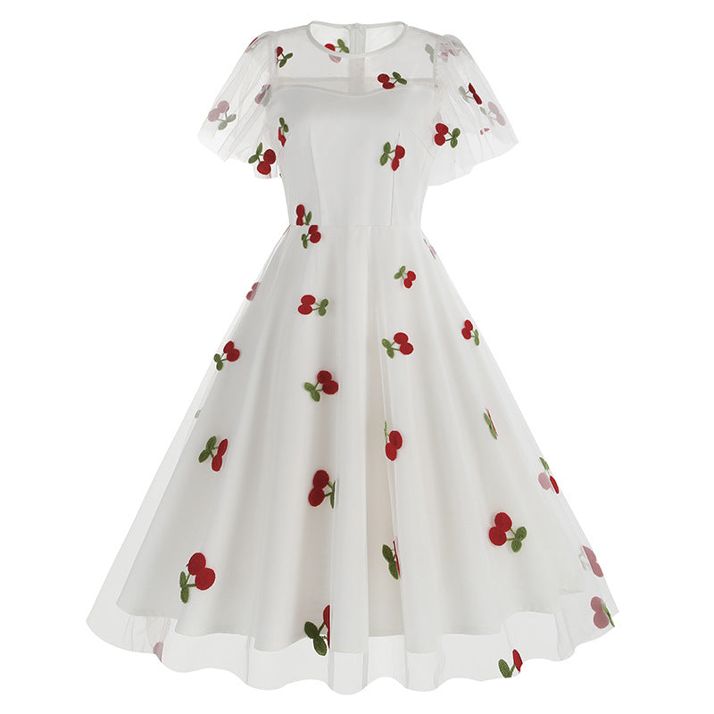 Women's Mesh Heart-shaped Valentine's Day Waist Dress Dresses