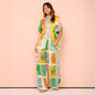 Personalized Printed Sleeve Color Matching Vacation Suits