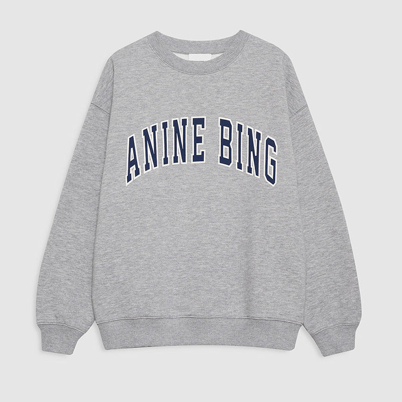 Women's American Niche Classic Letter Printed Fleece Sweaters