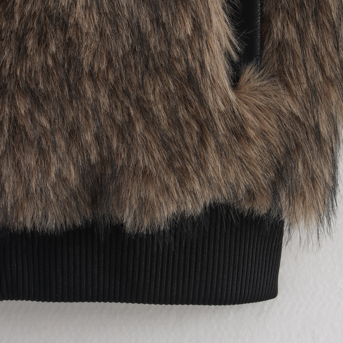 Women's Fashion Casual Contrast Color Fur Coats
