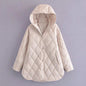 Women's Autumn Hooded Home Leisure Loose Cotton Coats
