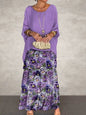 Women's Fashion Wear Temperament Crew Neck Batwing Dresses