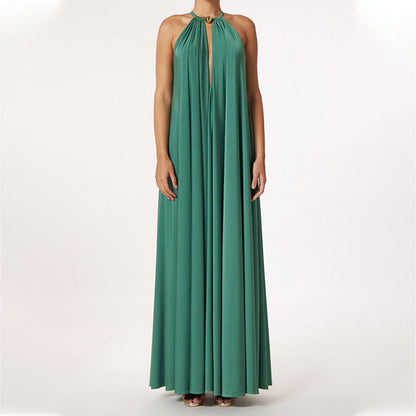 Women's Fashion Summer Elegant Halter Sleeveless Loose Dresses