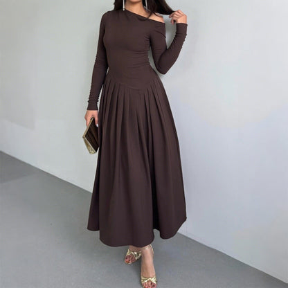 Women's Elegant High Waist Long Sleeves Dress Dresses
