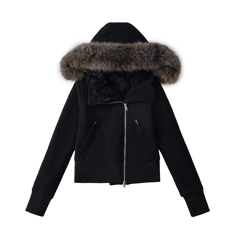 Head Hooded Environmental Protection Fur Collar Sweaters