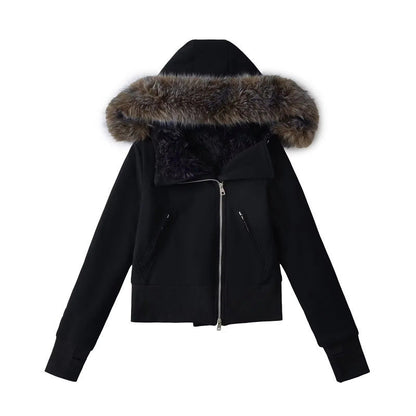 Head Hooded Environmental Protection Fur Collar Sweaters