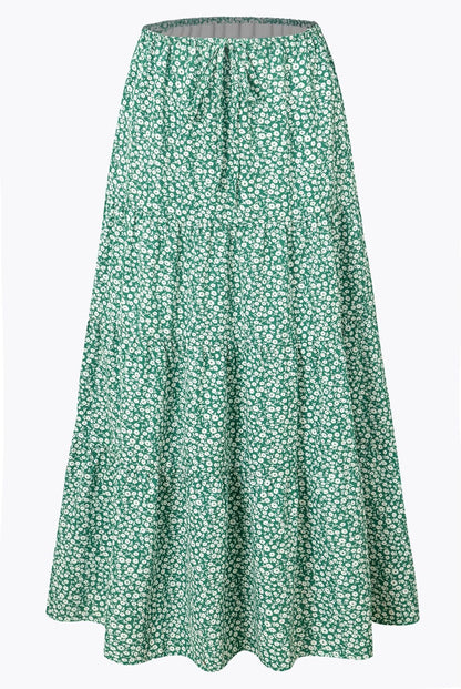 Women's Waist Elastic Large Swing Loose Patchwork Skirts