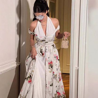 Women's Clothes Chiffon Floral Print Casual Dress Dresses