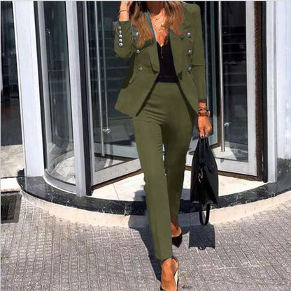 Women's Solid Color Fashion Two-piece Slimming Suits