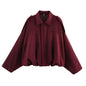 Women's Lapel Color Casual Suede Pilot Texture Jackets